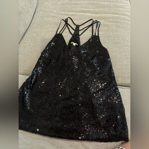 black sequin gianni bini tank